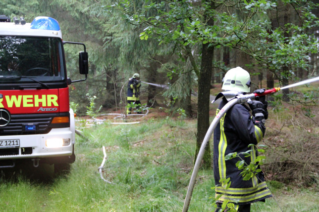 15.07.2015 - Waldbrand in Glaner Heide nur ein Übungsszenario